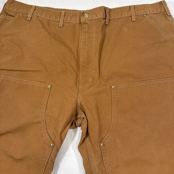 PANTS DOUBLE KNEE Carhartt BO1 BRN Duck 48/30 USA UNION MADE - Picture 2 of 10